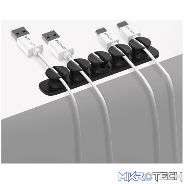 CO110 Cable Organizer Clips - 5 Bays, 4 Storage Compartments - Black - Image 5
